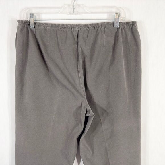 Eileen Fisher Large Pants Gray Crop Ankle Pull On Elastic Waist Mid Rise 1189 - Picture 5 of 8